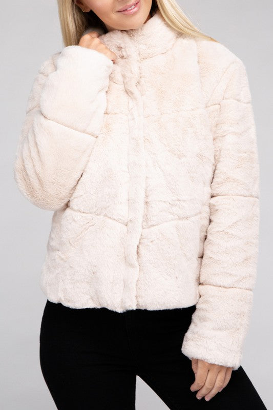 Winter Reverie™ - Women's Fluffy Zip-Up Sweater Jacket