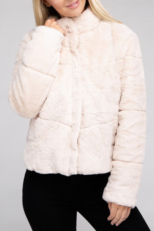 Winter Reverie™ - Women's Fluffy Zip-Up Sweater Jacket