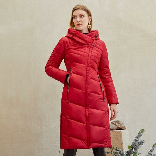 Ivory Ember™ - Warm Women Jacket With Elegant Parkas