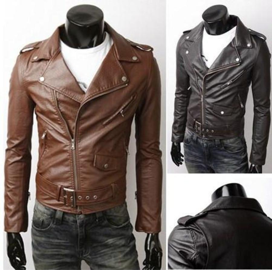 Urban Noir™ - Stealth Black Men's Faux Leather Biker Jacket.