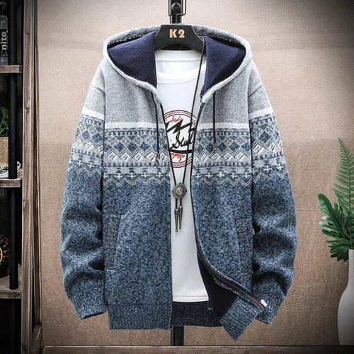 Rivellion™ - Men’s Hooded Zipper Jacket with Prints