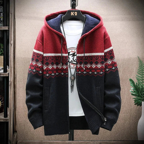 Rivellion™ - Men’s Hooded Zipper Jacket with Prints