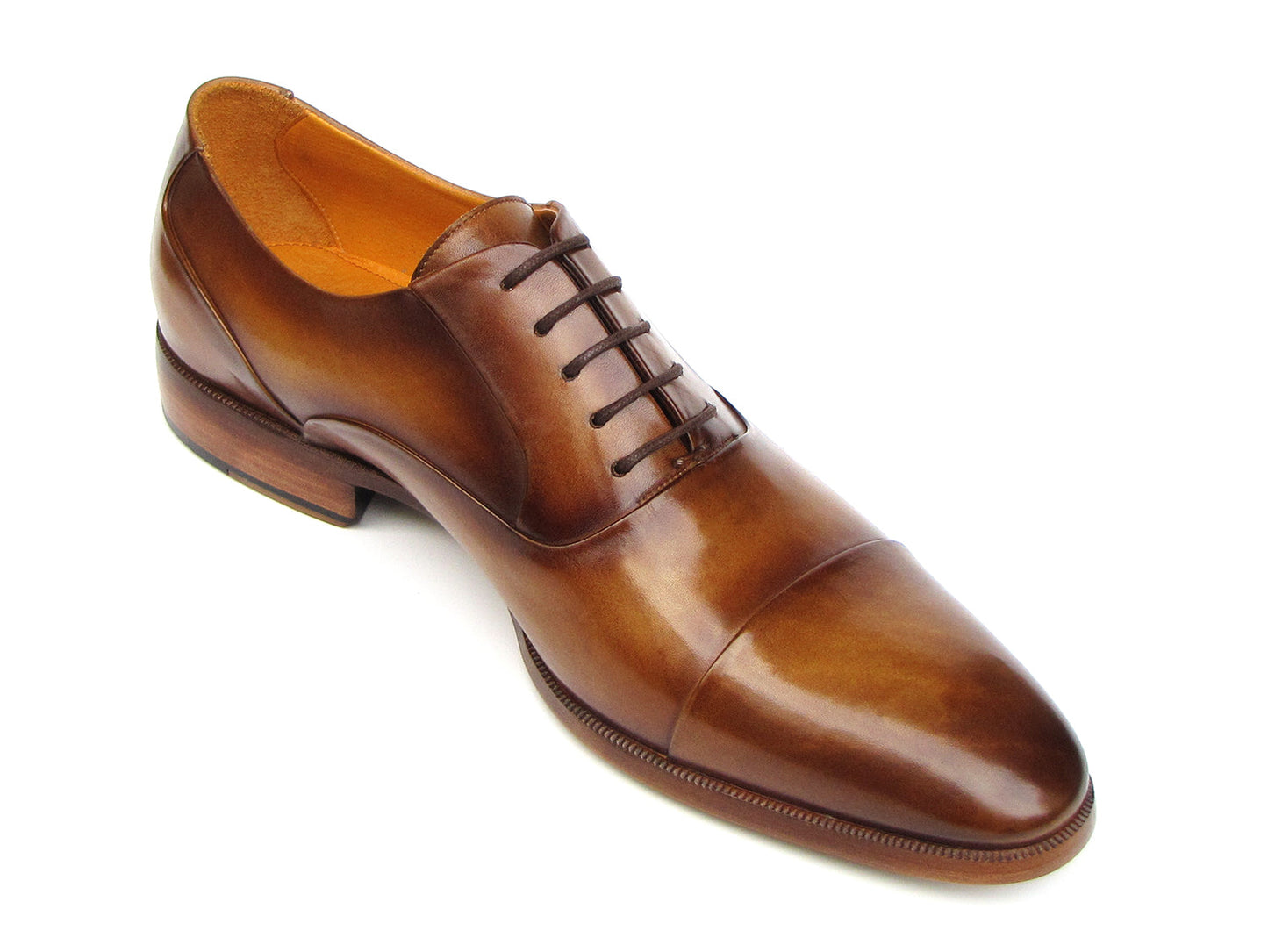 Paul Parkman™ - Men's Light Brown Leather Captoe Oxford Shoes