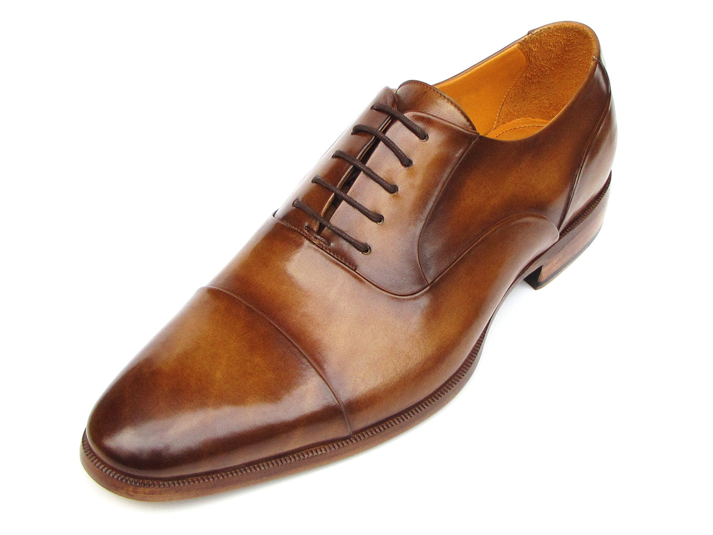 Paul Parkman™ - Men's Light Brown Leather Captoe Oxford Shoes