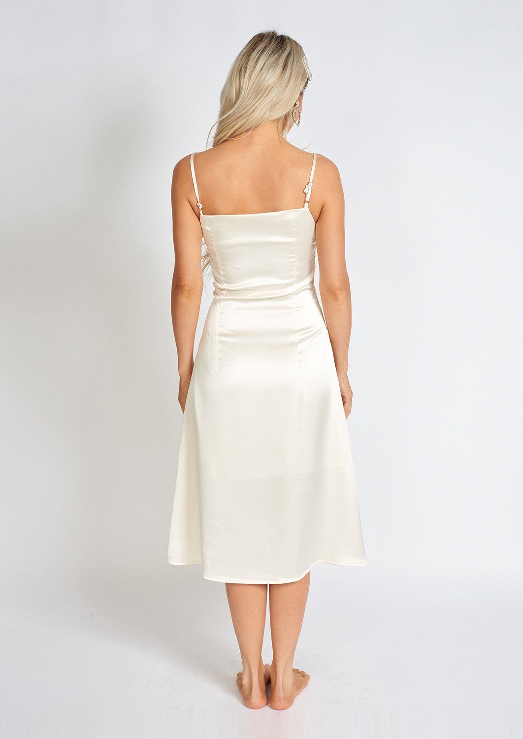 Lumière Luxe™ - Léonie One Pearl Satin Slip Dress