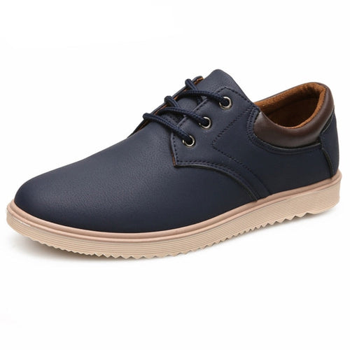 PrestigeWalk™ - Men’s Lace Up Oxford Genuine Leather Sneakers