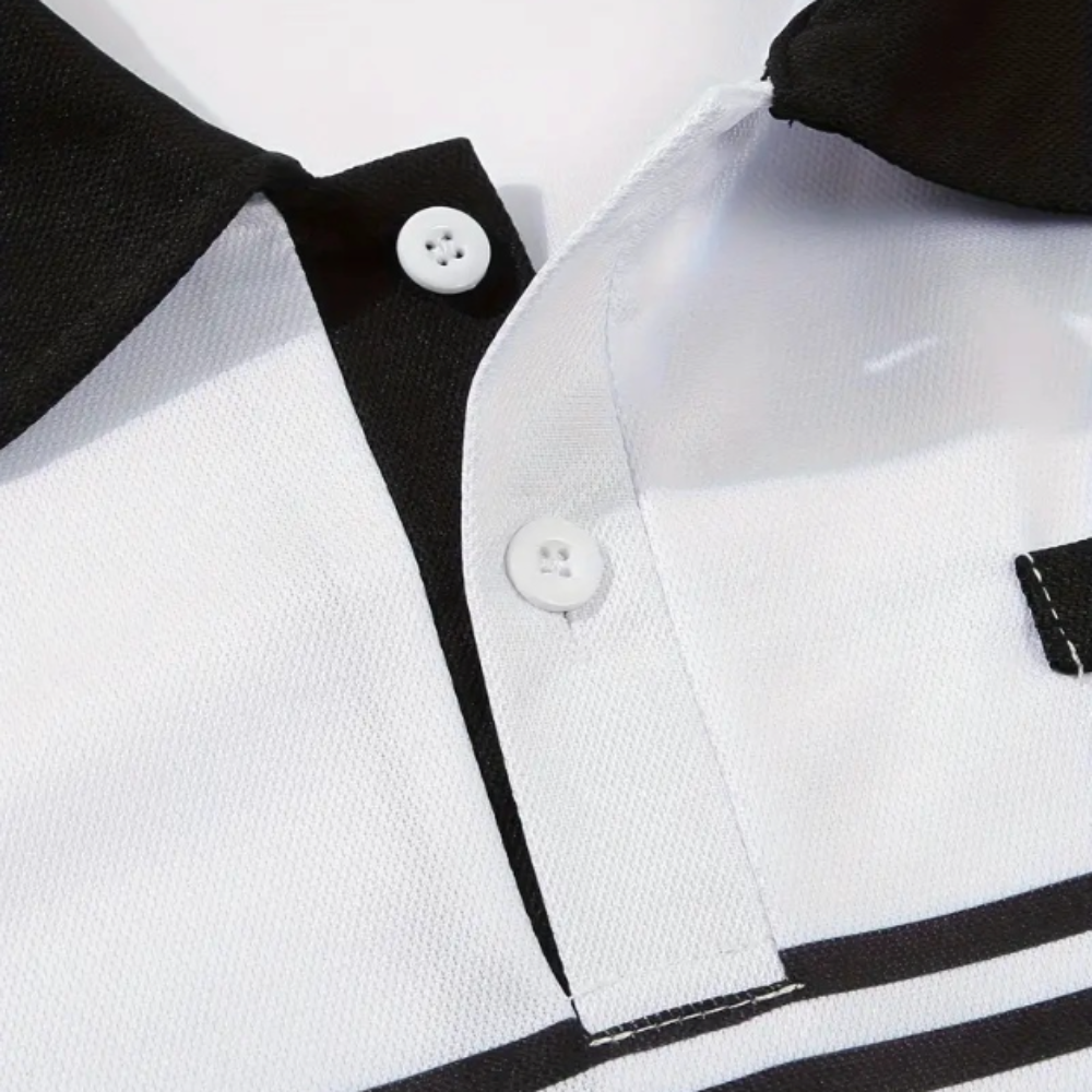 Hawke & Griffin™ - Men’s Casual Stripe Short Sleeve Polo Shirt