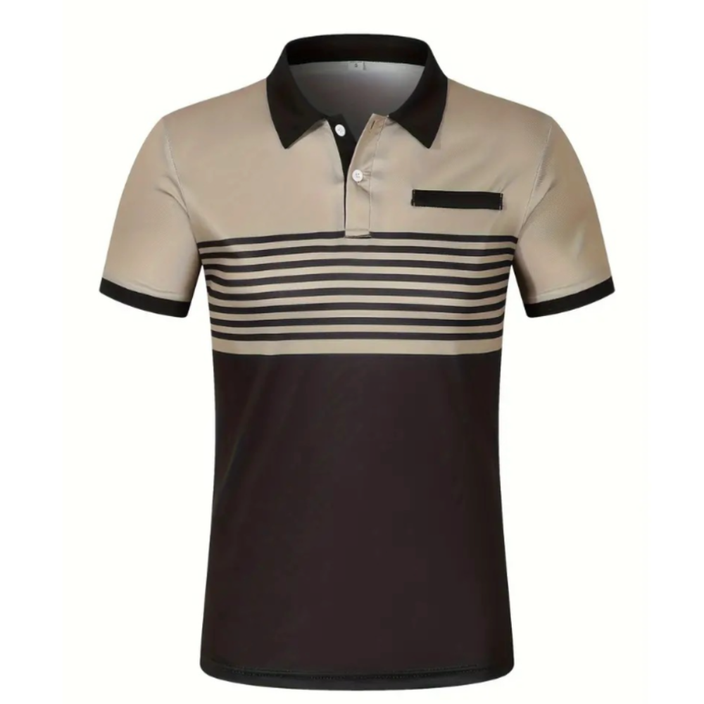 Hawke & Griffin™ - Men’s Casual Stripe Short Sleeve Polo Shirt