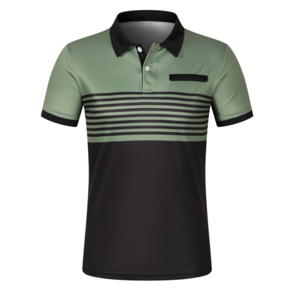 Hawke & Griffin™ - Men’s Casual Stripe Short Sleeve Polo Shirt