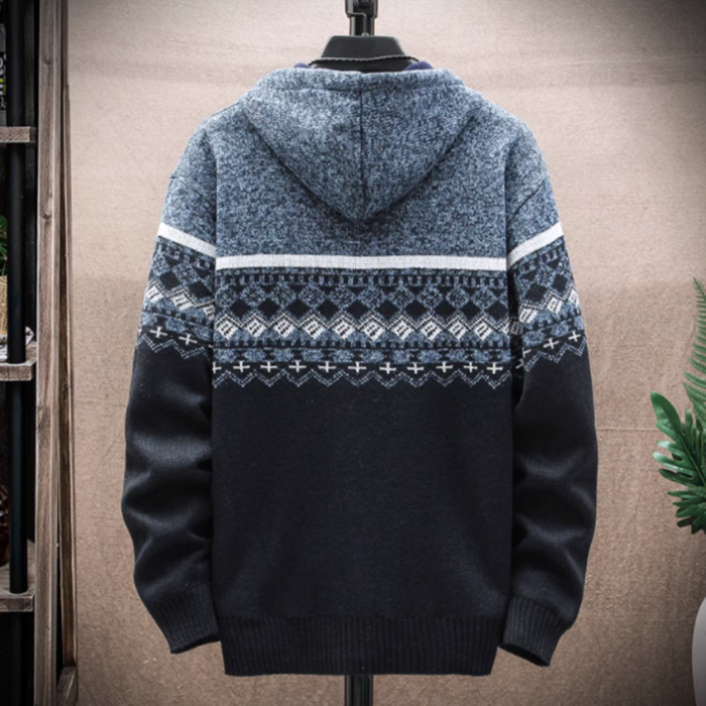 Rivellion™ - Men’s Hooded Zipper Jacket with Prints