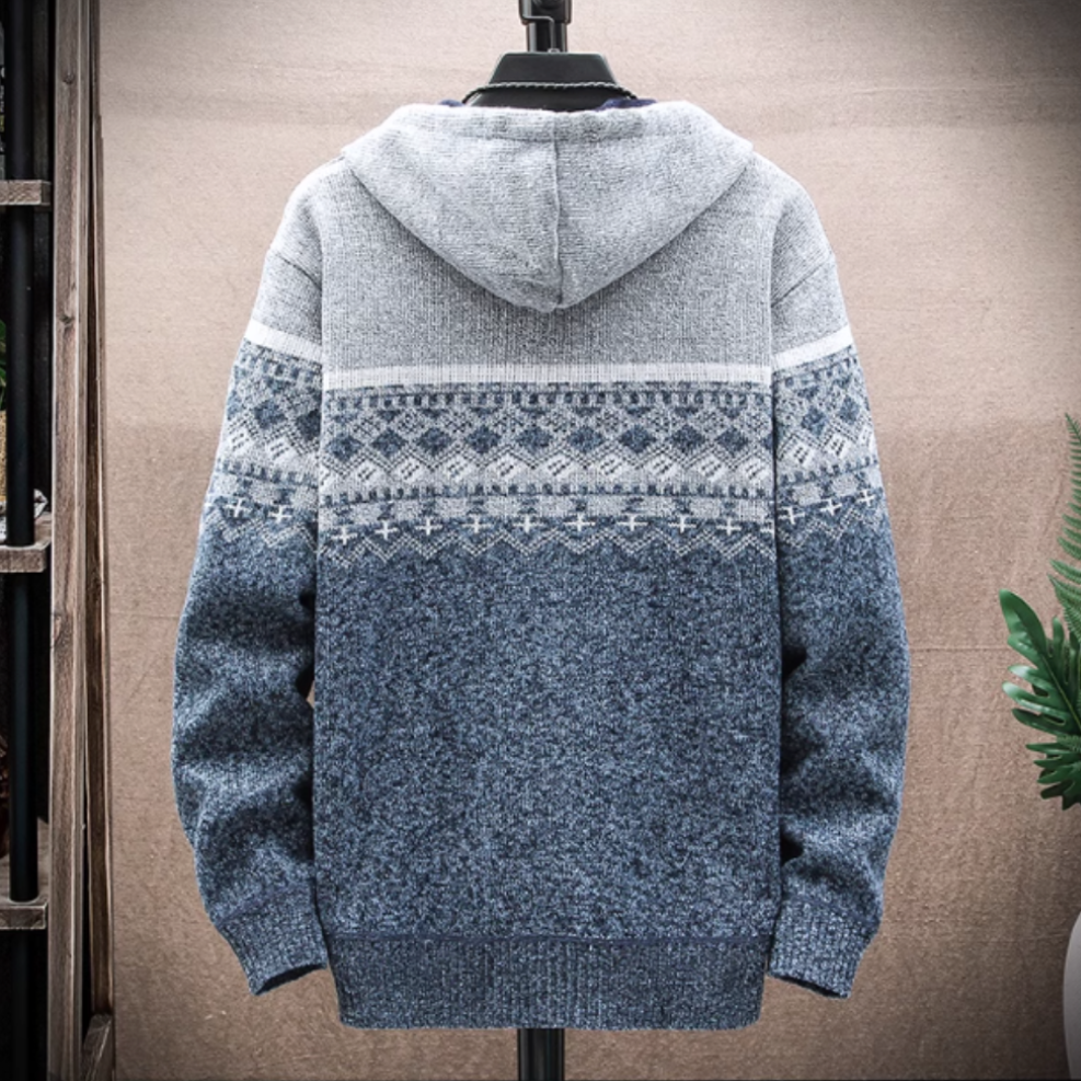 Rivellion™ - Men’s Hooded Zipper Jacket with Prints