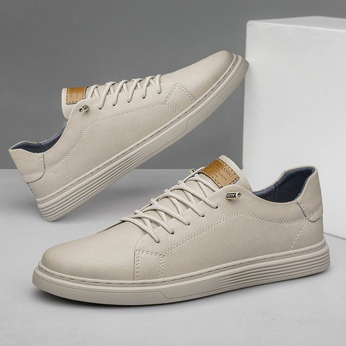 PrestigeWalk™ - Men’s Lace Up Oxford Genuine Leather Sneakers