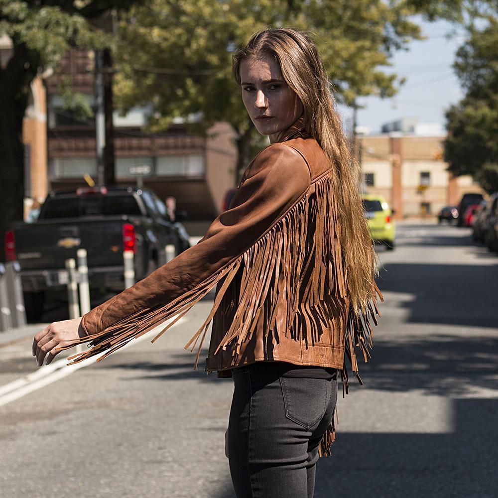 Rodeo Rebel™ - Daisy Women's Premium 100% Cowhide Leather Jacket