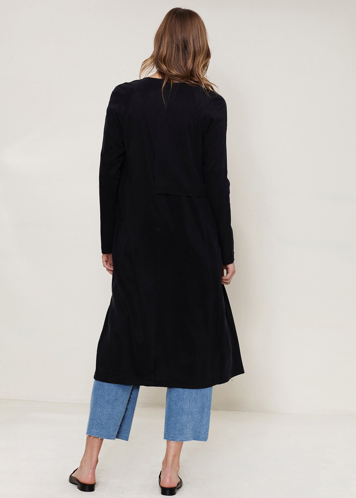 Carlyn Coats™ - Women's Wrap Black Trench Coat