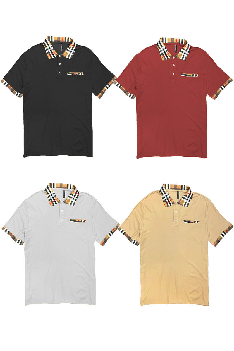 Alderstone™ - Men's Checkered Detail Polo