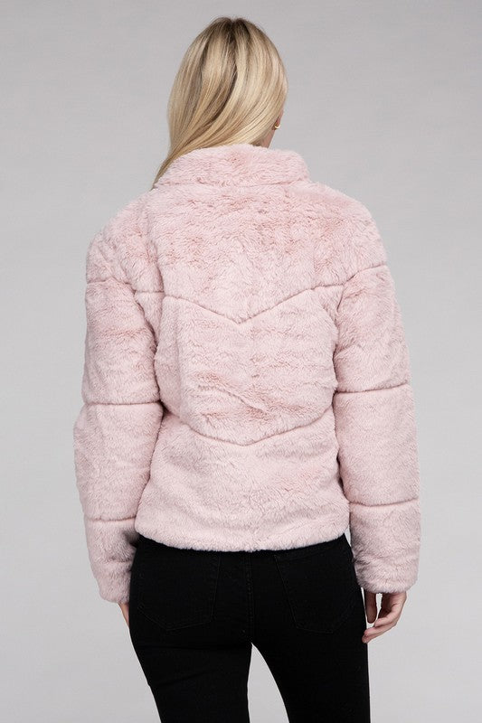 Winter Reverie™ - Women's Fluffy Zip-Up Sweater Jacket