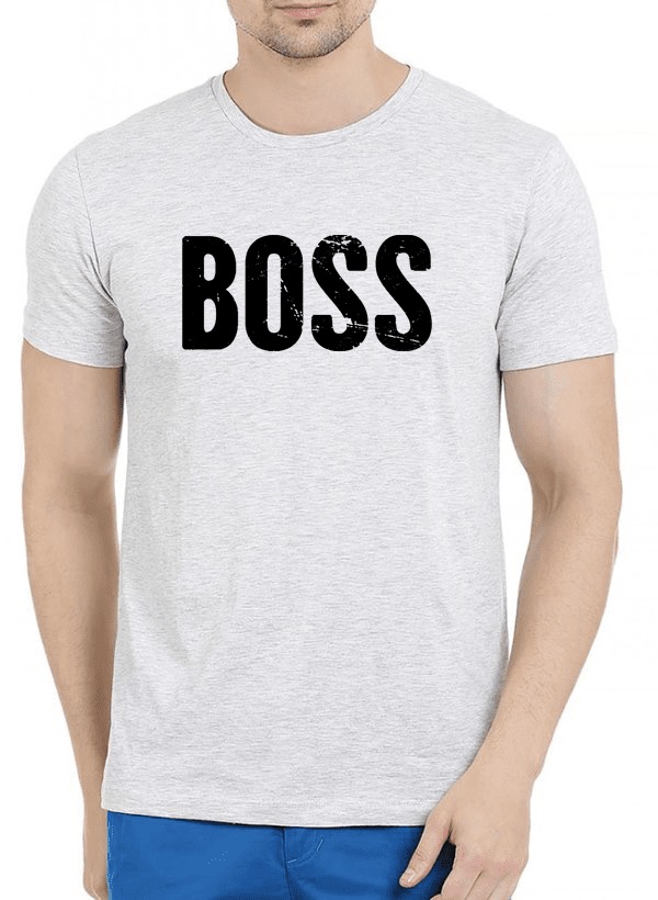 Boss™ - Half Sleeve Melange T-Shirt