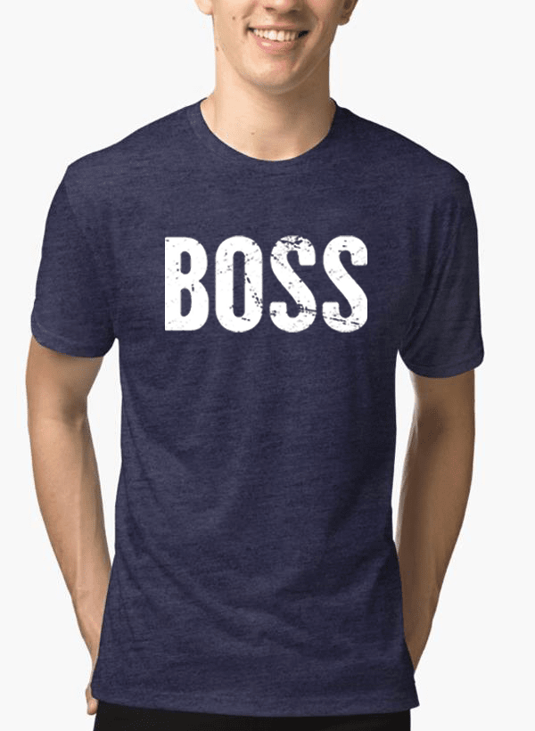 Boss™ - Half Sleeve Melange T-Shirt