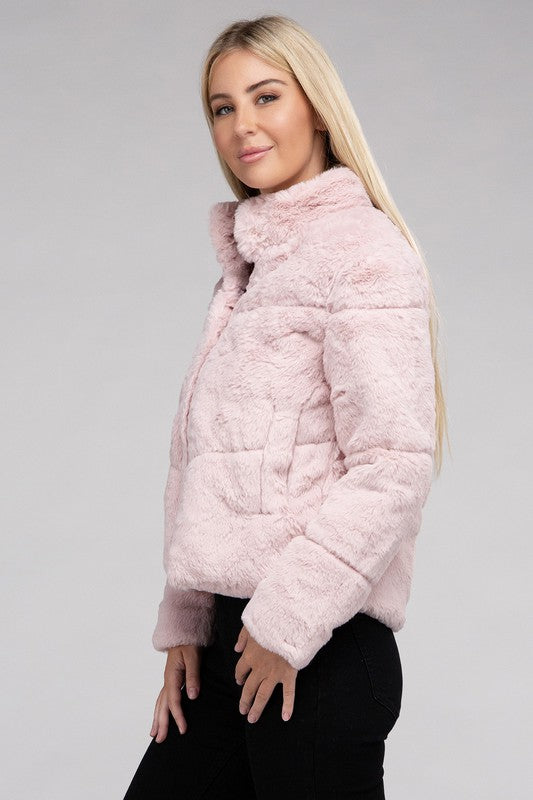 Winter Reverie™ - Women's Fluffy Zip-Up Sweater Jacket