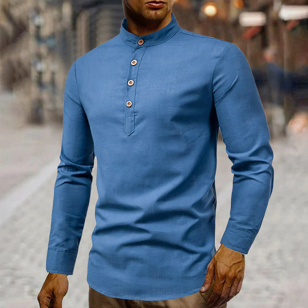 Montcliff™ - Men’s Casual Round Collar Shirt – Breezy Weekend Style