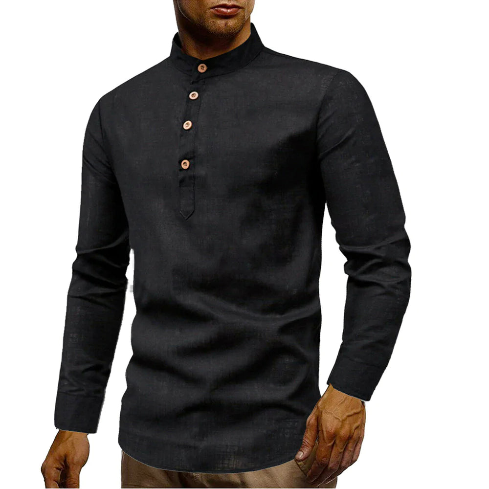 Montcliff™ - Men’s Casual Round Collar Shirt – Breezy Weekend Style
