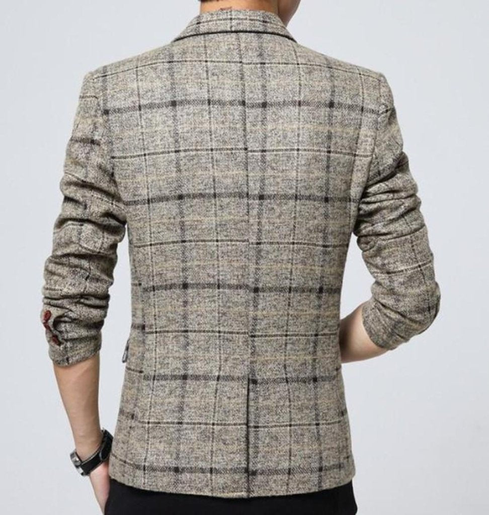 Elysian Tailor™ - Men’s Casual Plaid Blazer – Fall & Winter Collection