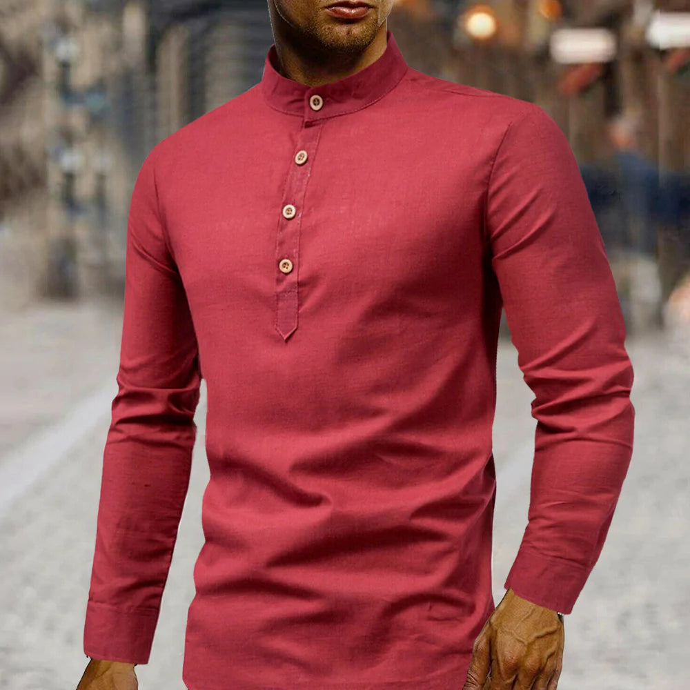 Montcliff™ - Men’s Casual Round Collar Shirt – Breezy Weekend Style