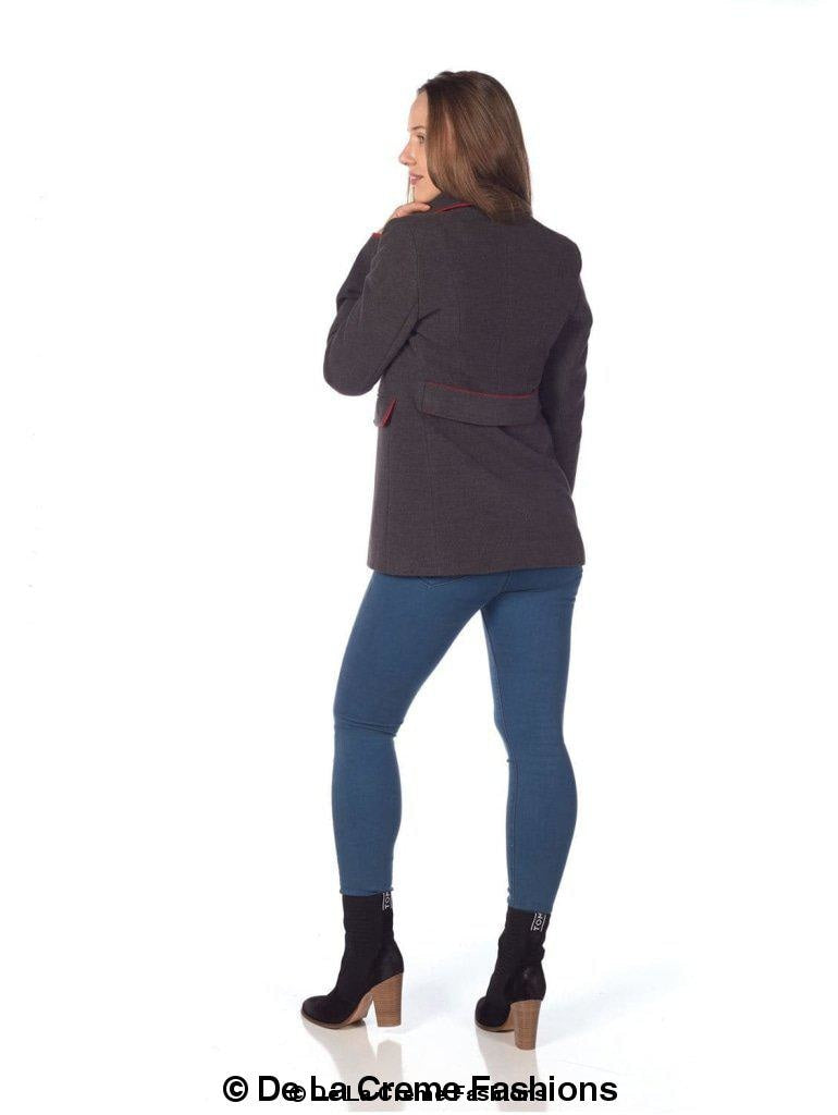De La Creme™ - Women's Military Style Black Pea Coat