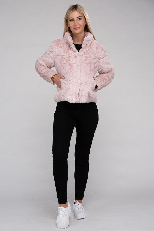 Winter Reverie™ - Women's Fluffy Zip-Up Sweater Jacket