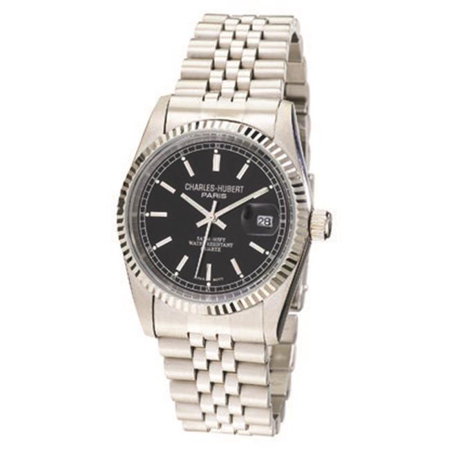 Charles-Hubert Paris™ - Men's Stainless Steel Quartz Watch #3635-WB