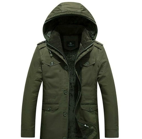 AlphaTrek™ - Mens Hooded Military Style Coat