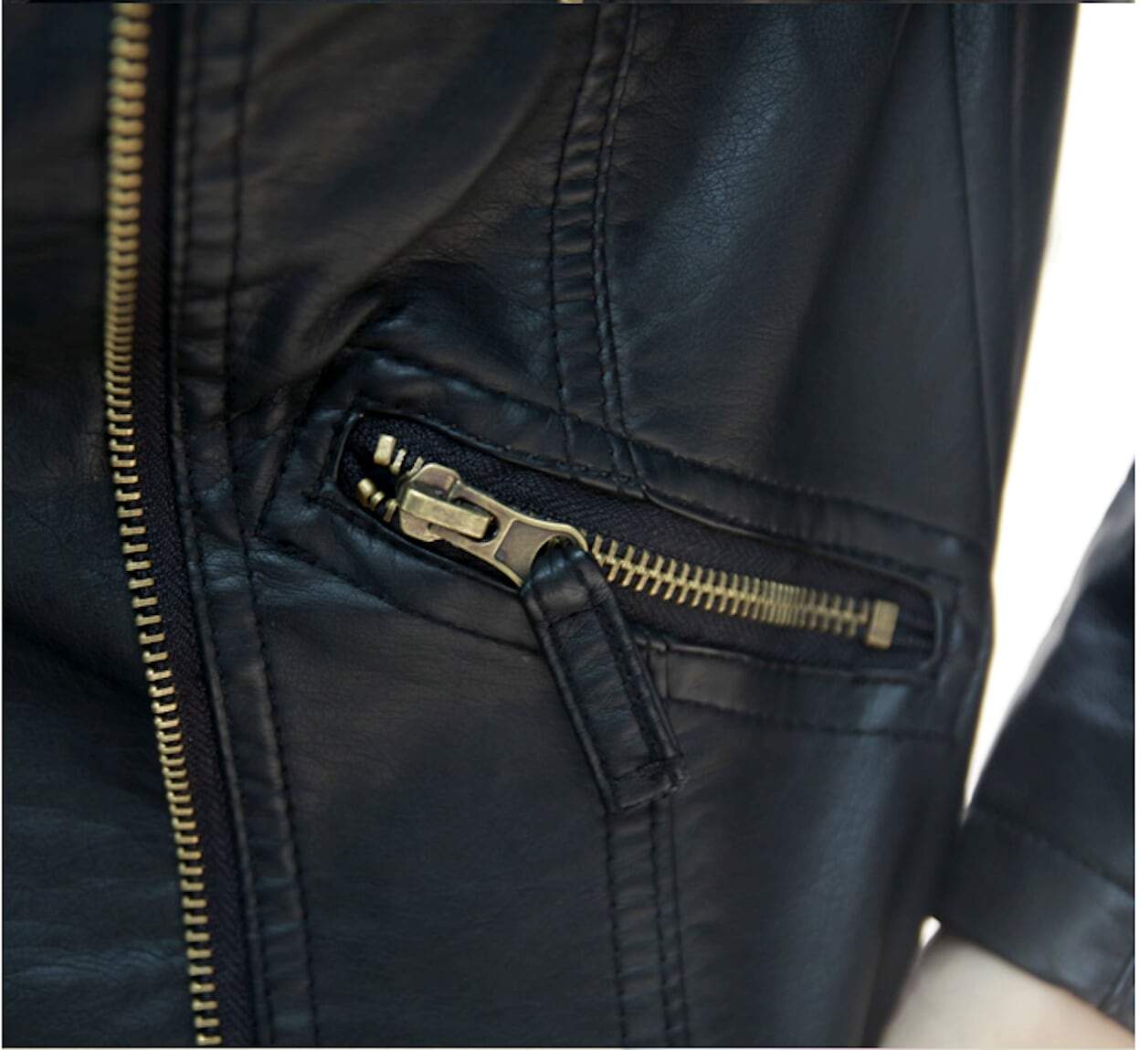 Midnight Edge™ - Women’s Cropped Vegan Black Leather Jacket