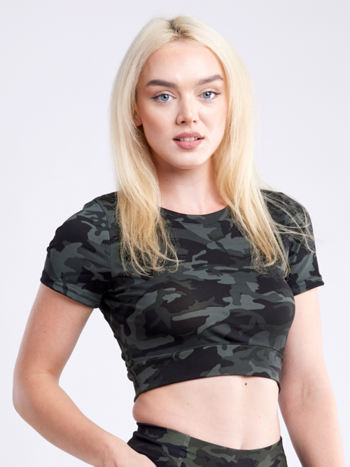 ActiveAura™ - Short-Sleeve Crop Top