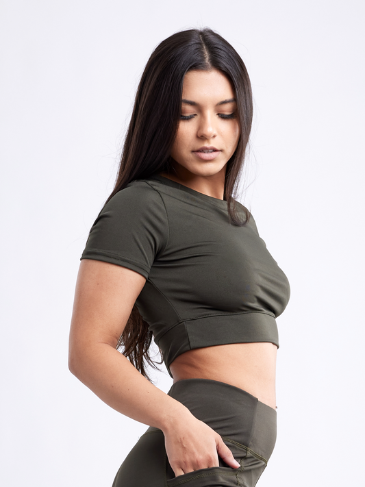 ActiveAura™ - Short-Sleeve Crop Top