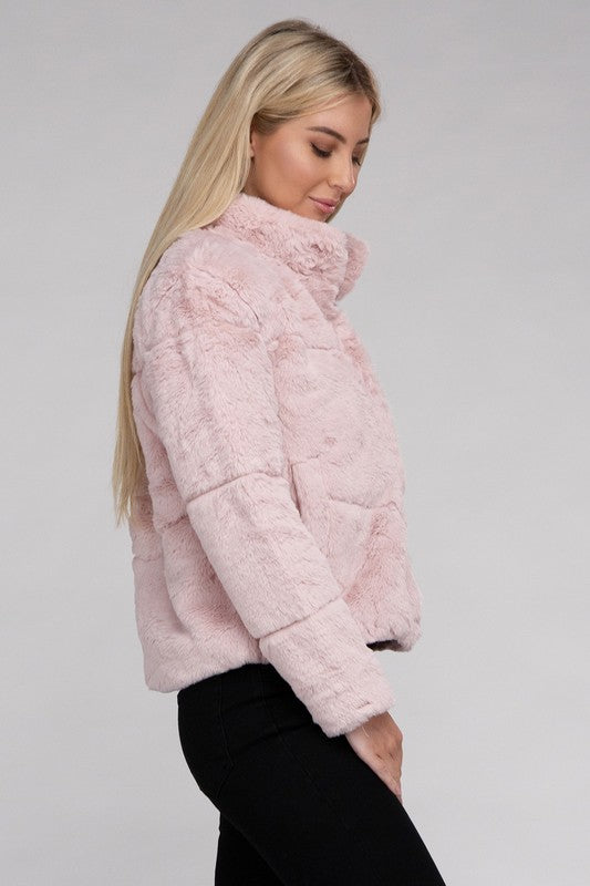 Winter Reverie™ - Women's Fluffy Zip-Up Sweater Jacket
