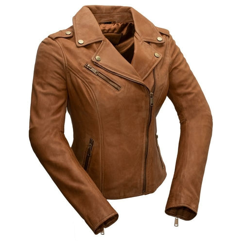 Rider's Edge™ - Women's 100% Real Lambskin Leather Biker Jacket