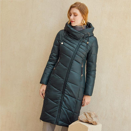Ivory Ember™  - Warm Women Jacket With Elegant Parkas