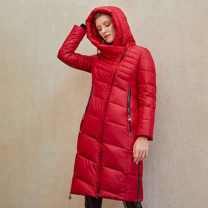 Ivory Ember™  - Warm Women Jacket With Elegant Parkas