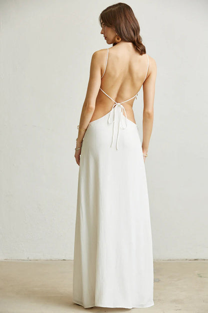 Lumière Luxe™ - Women's Luxury Shell Cascade Maxi Dress