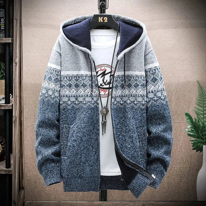 Rivellion™ - Men’s Hooded Zipper Jacket with Prints