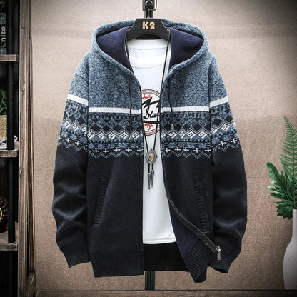 Rivellion™ - Men’s Hooded Zipper Jacket with Prints