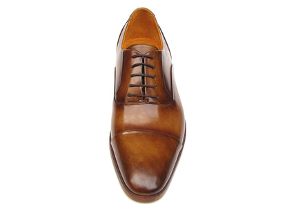 Paul Parkman™ - Men's Light Brown Leather Captoe Oxford Shoes