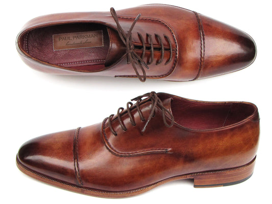 Paul Parkman™ - Men's Dark Brown Leather Captoe Oxford Shoes