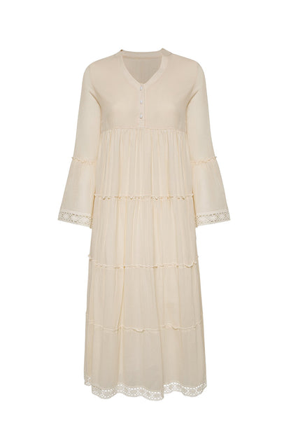 EleganceFlow™ - Women's Natural Mika Maxi Dress