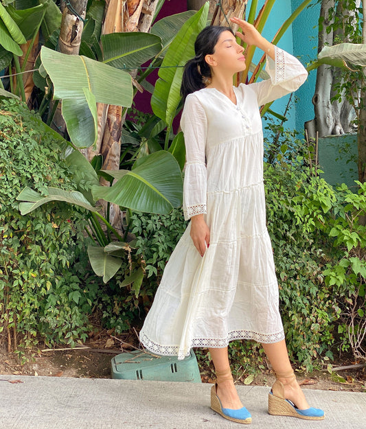EleganceFlow™ - Women's Natural Mika Maxi Dress