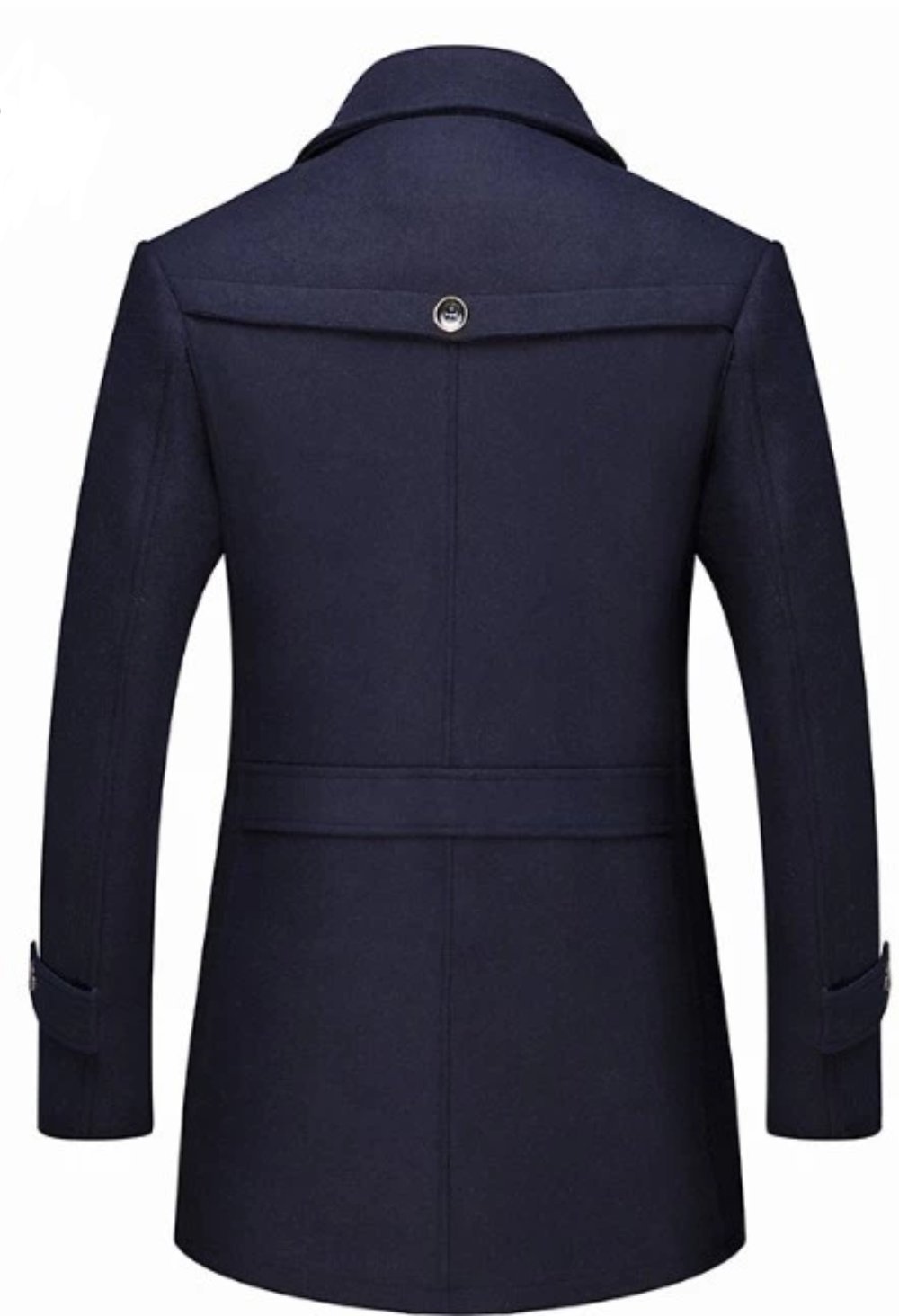 Kingsworth Atelier™ - Men's Layered Collar Button Front Mid Length Coat