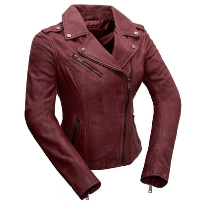 Rider's Edge™ - Women's 100% Real Lambskin Leather Biker Jacket
