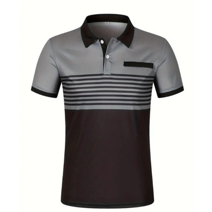 Hawke & Griffin™ - Men’s Casual Stripe Short Sleeve Polo Shirt
