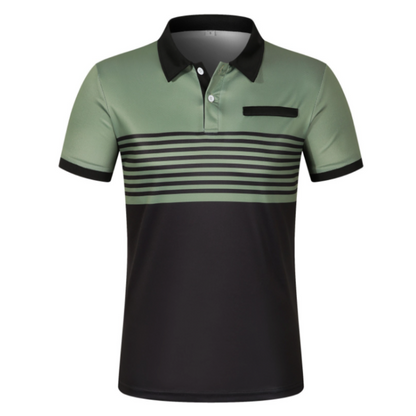 Hawke & Griffin™ - Men’s Casual Stripe Short Sleeve Polo Shirt