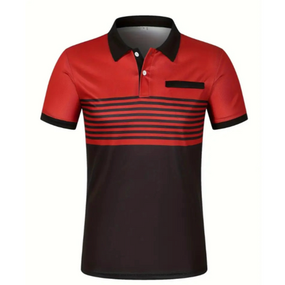 Hawke & Griffin™ - Men’s Casual Stripe Short Sleeve Polo Shirt